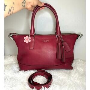 COACH Legacy Molly Duffle tote satchel purse handbag Cognac Glove Leather